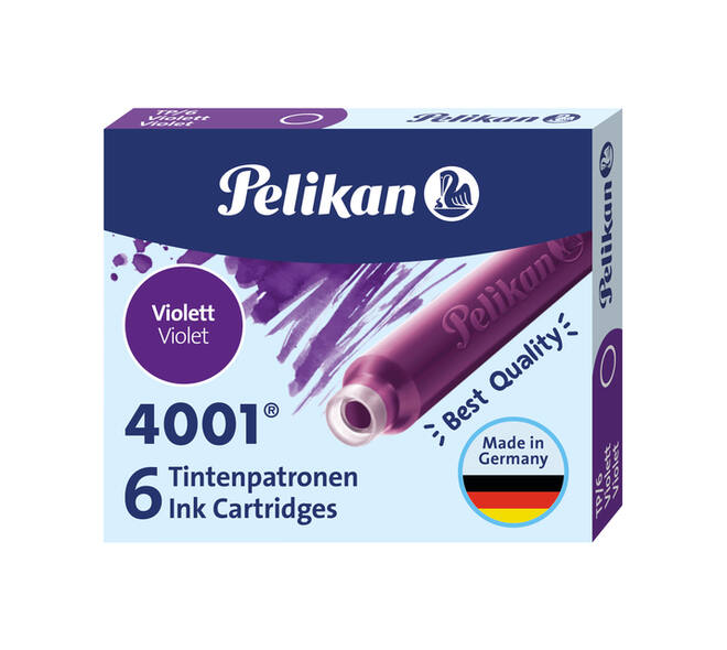 Inktpatroon Pelikan 4001 violet 6 stuks