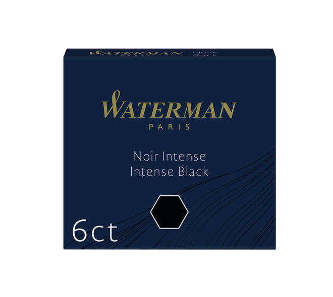 Inktpatroon Waterman internationaal zwart pak à 6 stuks