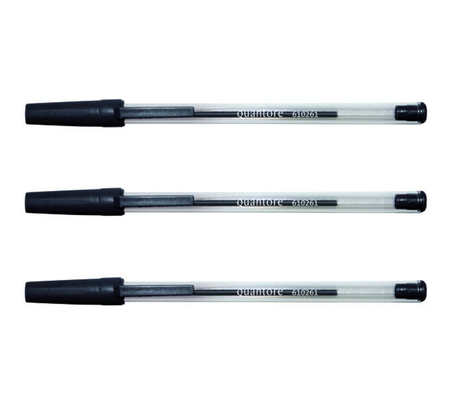 Balpen Quantore Stick zwart medium