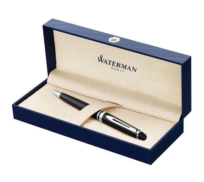 Balpen Waterman Expert black lacquer CT medium
