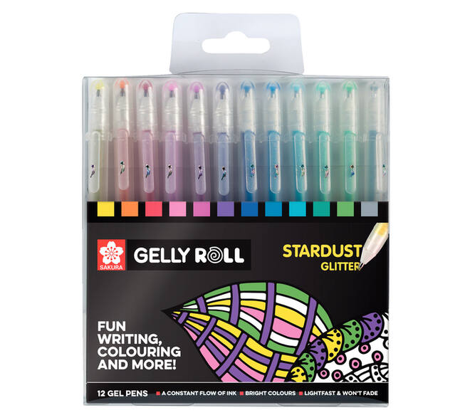Gelschrijver Sakura Gelly Roll Stardust set à 12 kleuren