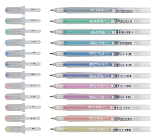 Gelschrijver Sakura Gelly Roll Stardust set à 12 kleuren