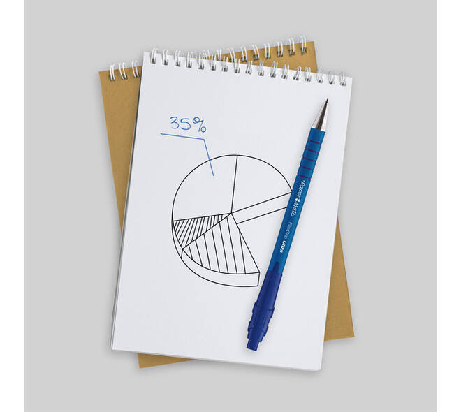 Balpen Paper Mate Flexgrip Ultra medium blauw blister à 5 stuks