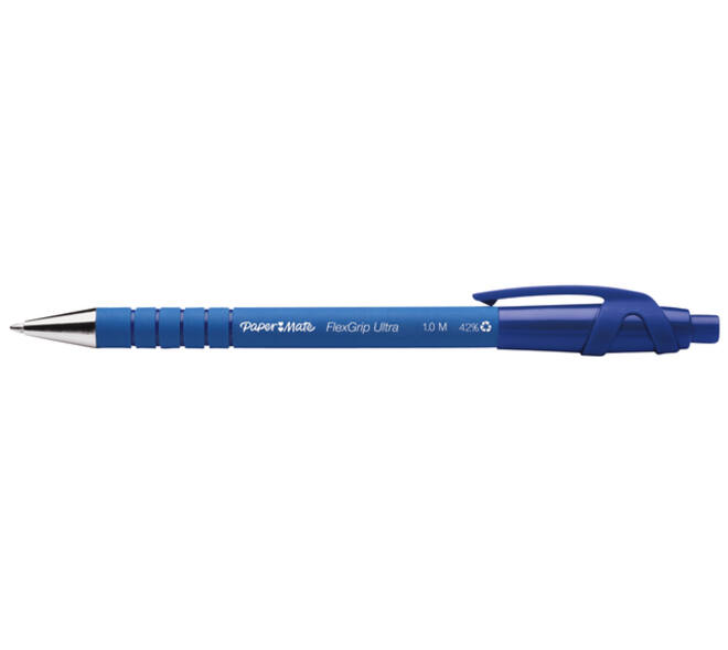 Balpen Paper Mate Flexgrip Ultra medium blauw valuepack 30+6 gratis