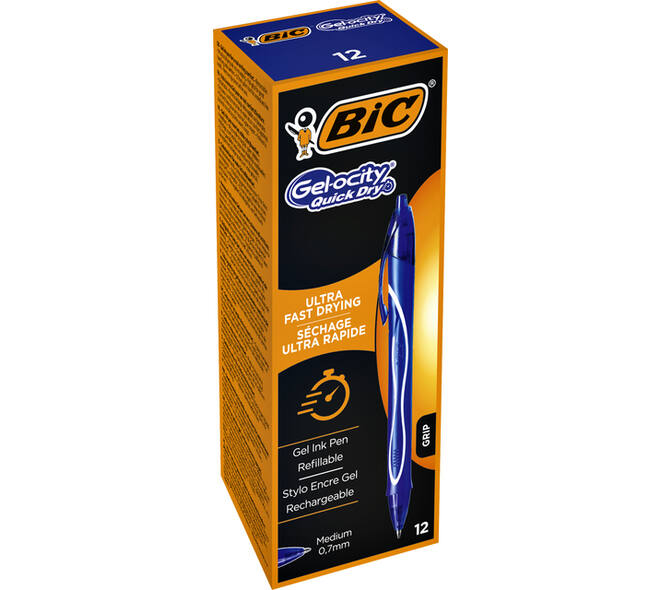 Gelschrijver Bic Gel-ocity quick dry medium blauw