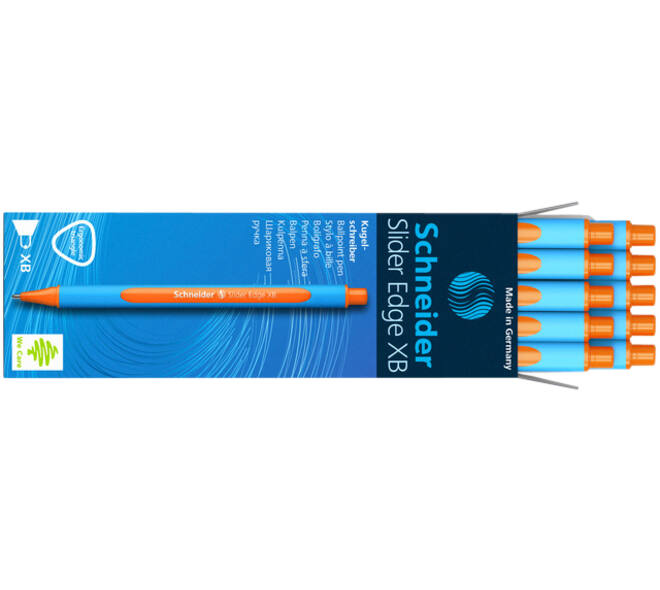 Balpen Schneider Slider Edge extra breed oranje