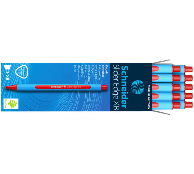 Balpen Schneider Slider Edge extra breed rood