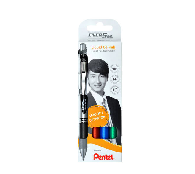 Gelschrijver Pentel BL77 Energel medium assorti 4 stuks