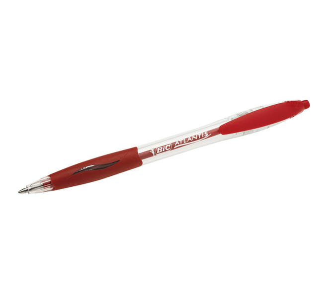 Balpen Bic Atlantis classic grip clic medium rood