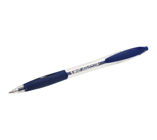 Balpen Bic Atlantis classic grip clic medium blauw