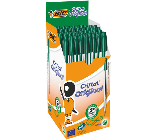 Balpen Bic Cristal medium groen