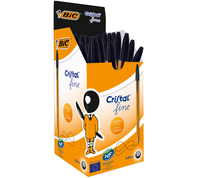 Balpen Bic Cristal fijn zwart