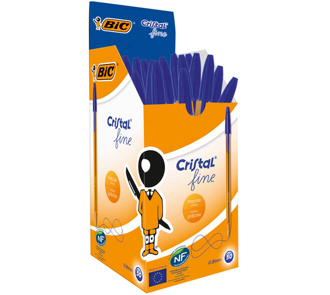 Balpen Bic Cristal fijn blauw