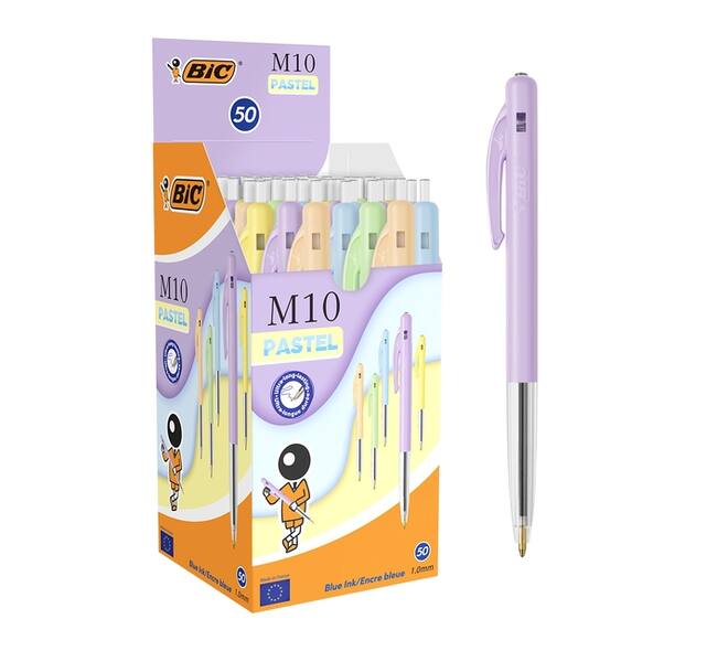Balpen Bic M10 Colors Pastel Colors medium assorti