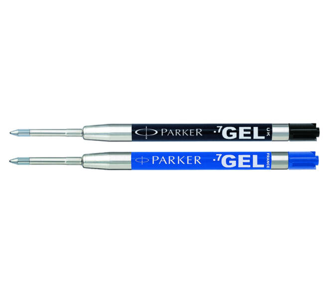 Gelschrijvervulling Parker Quink medium blauw blister à 1 stuk