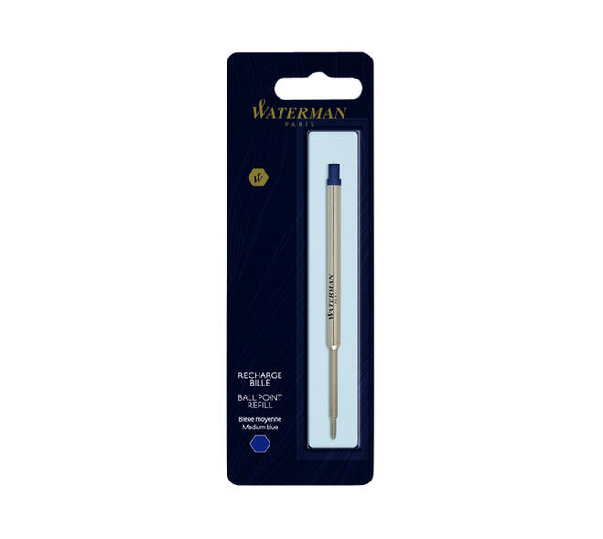 Balpenvulling Waterman medium blauw blister à 1 stuk