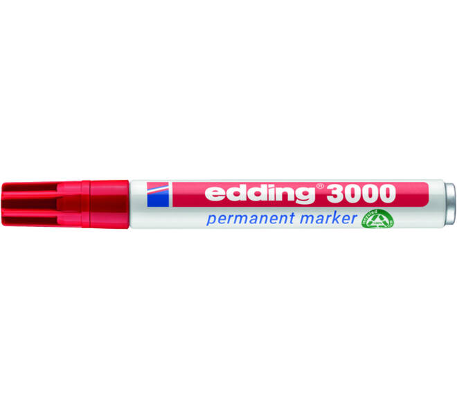 Viltstift edding 3000 rond 1.5-3mm rood