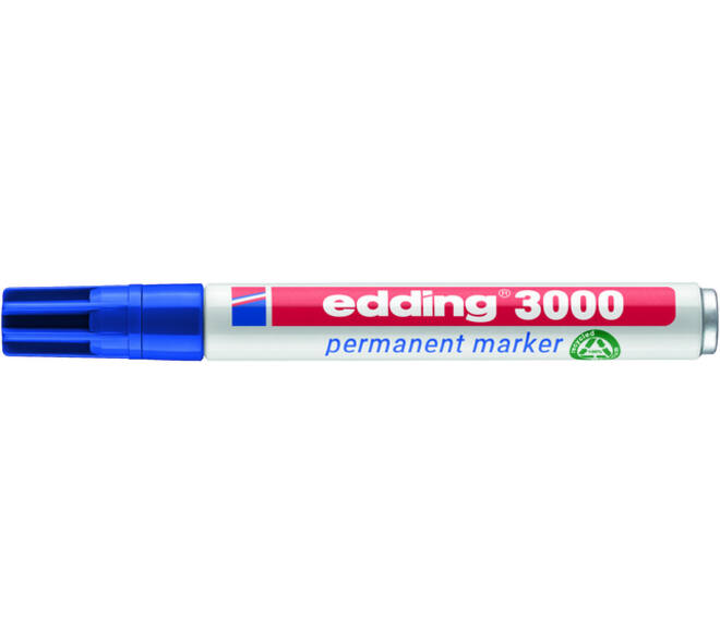 Viltstift edding 3000 rond 1.5-3mm blauw