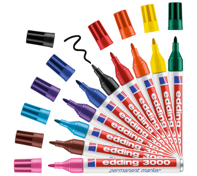 Viltstift edding 3000 rond 1.5-3mm groen