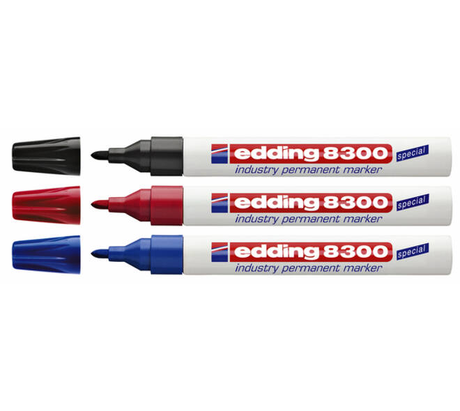 Viltstift edding 8300 industrie rond 1.5-3mm zwart
