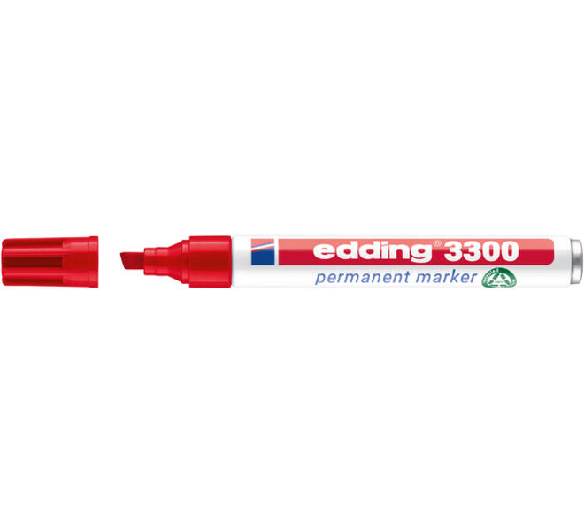 Viltstift edding 3300 schuin 1-5mm rood