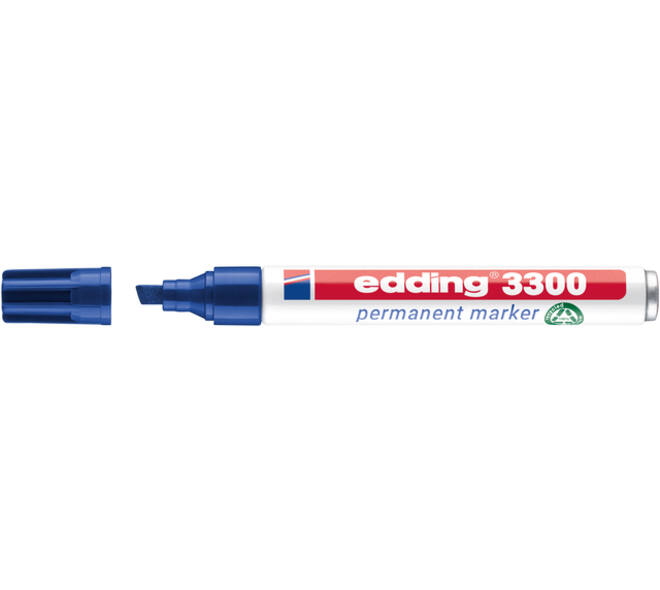 Viltstift edding 3300 schuin 1-5mm blauw