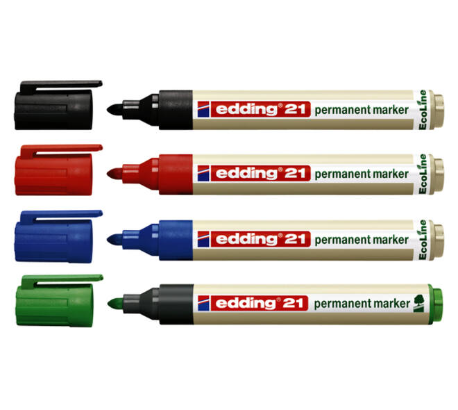 Viltstift edding 21 EcoLine rond zwart 1.5-3mm