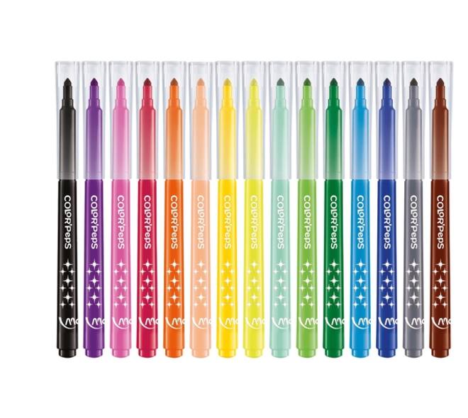 Viltstift Maped Color'Peps Long Life set á 15 kleuren