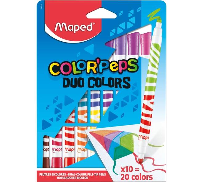 Viltstift Maped Color'Peps Duo Colors set á 10 stuks assorti