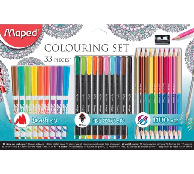 Tekenset Maped Graph'Peps 33-delig assorti