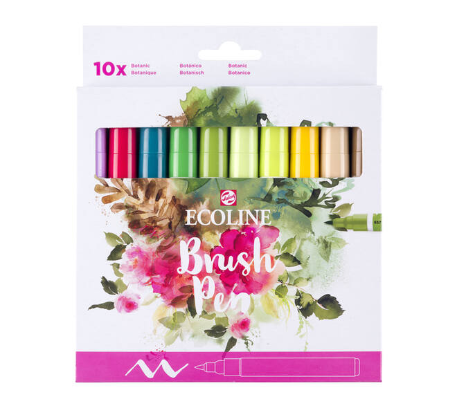 Brushpen Talens Ecoline set à 10 stuks botanisch