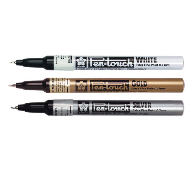 Viltstift Sakura Pen-touch extra fijn goud