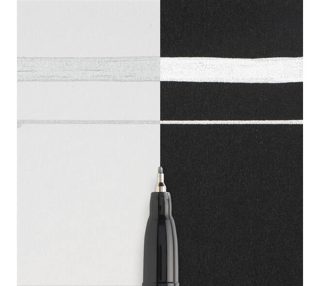 Viltstift Sakura Pen-touch extra fijn zilver