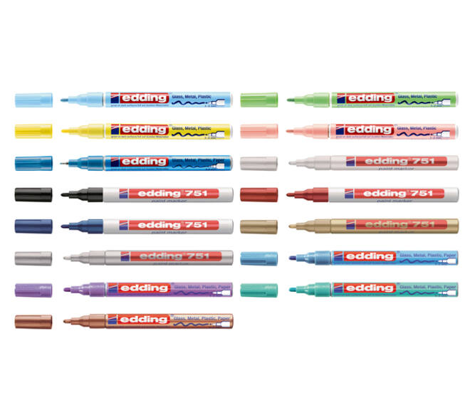 Viltstift Edding 780 lakmarker rond 0.8mm metallic lichtblauw