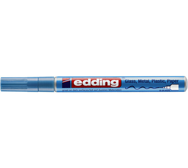 Viltstift Edding 780 lakmarker rond 0.8mm metallic lichtblauw