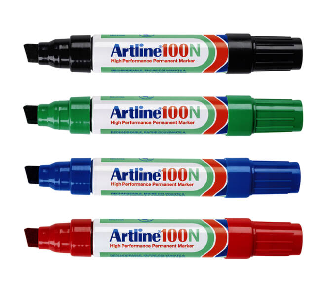 Viltstift Artline 100 schuin 7.5-12mm zwart