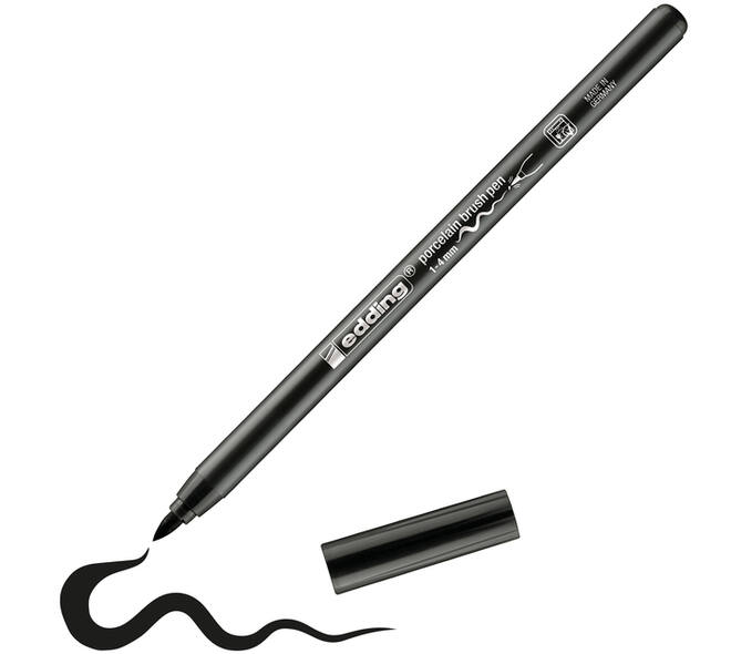 Brushpen edding 4200 porselein zwart