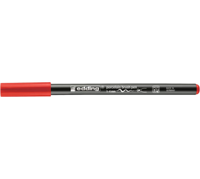 Brushpen edding 4200 porselein rood