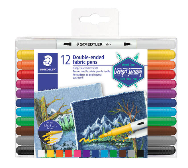 Viltstift Staedtler 3190 textiel duo ass