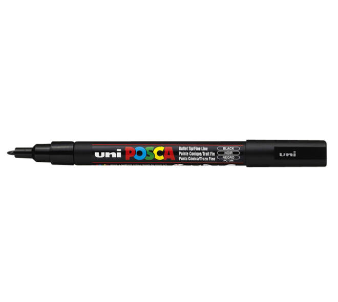 Paintmarker Uni POSCA PC3M fijn zwart
