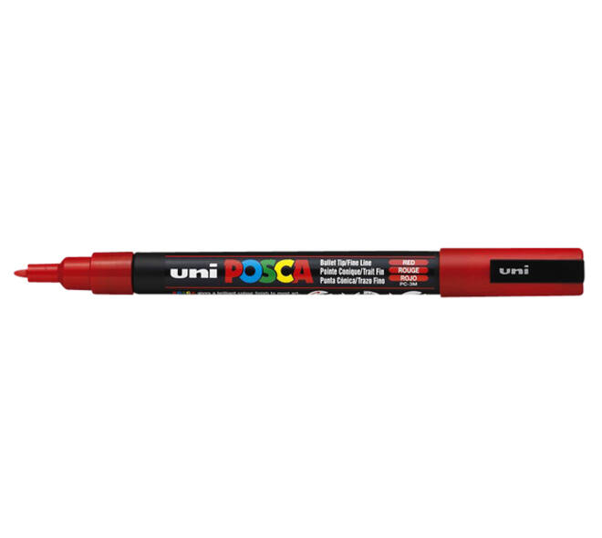Paintmarker Uni POSCA PC3M fijn rood