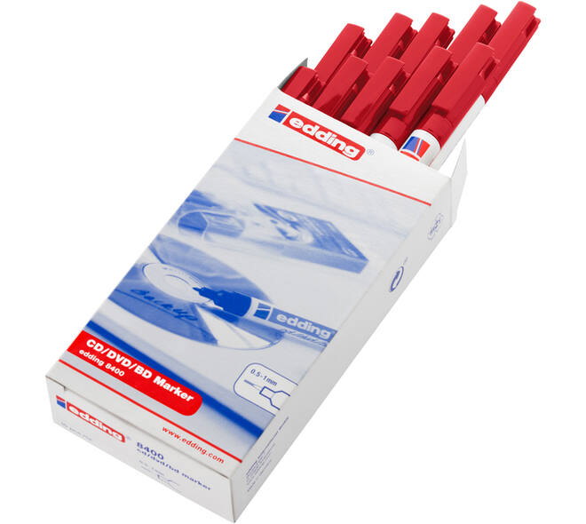 Cd marker edding 8400 rond 0.5-1.0mm rood