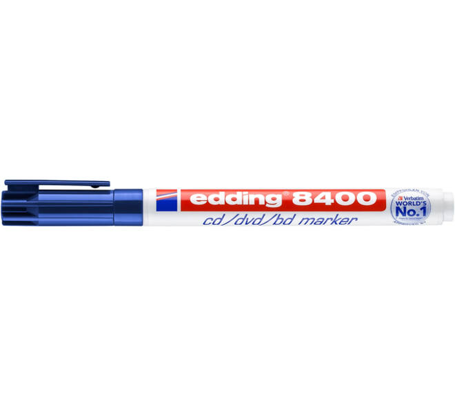 Cd marker edding 8400 rond 0.5-1.0mm blauw