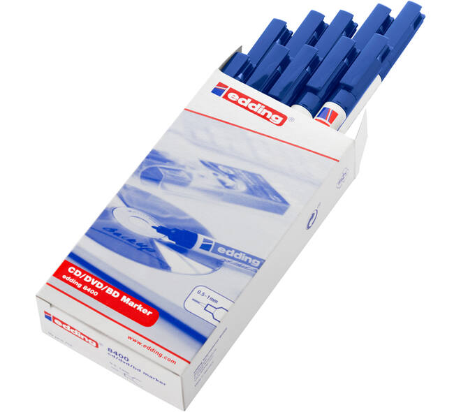 Cd marker edding 8400 rond 0.5-1.0mm blauw