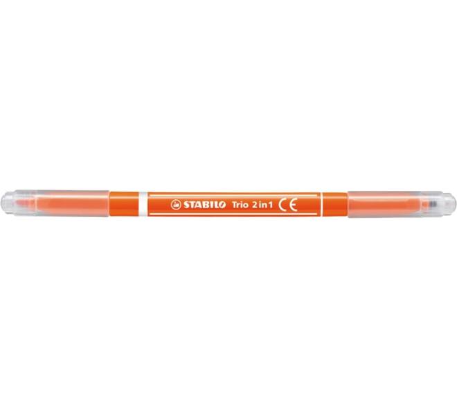 Viltstift STABILO Trio 2 in 1 assorti etui à 10 stuks