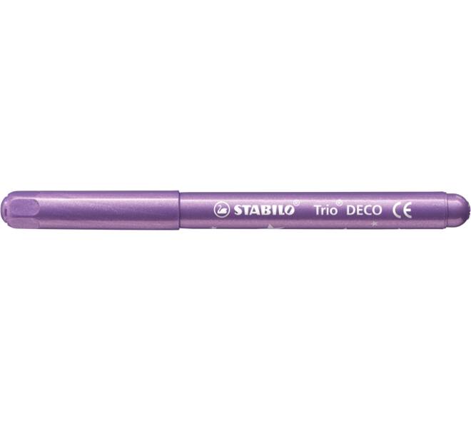 Viltstift STABILO Trio deco metallic assorti etui à 8 stuks