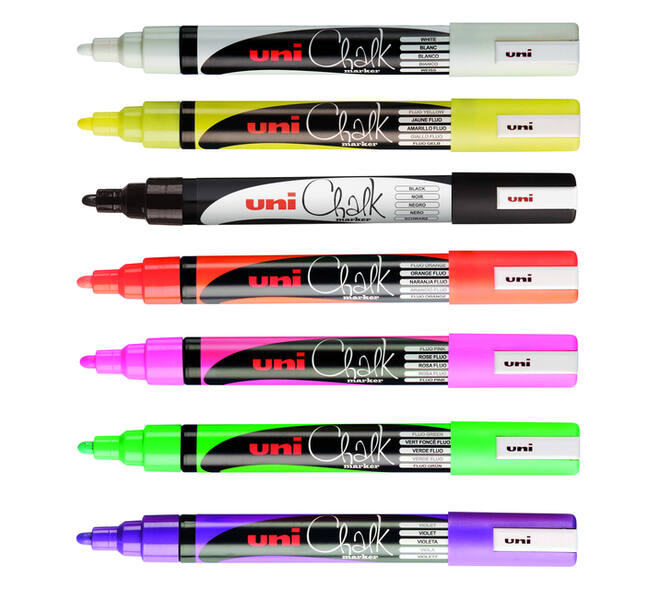 Krijtstift Uni-ball chalk rond 1.8-2.5mm wit