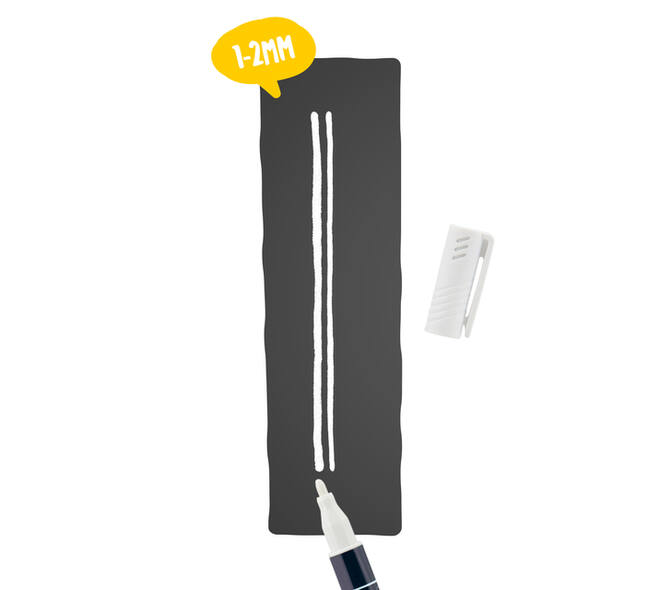 Krijtstift Securit SMA-100 rond 1-2mm wit/blauw/groen/rood blister à 4 stuks