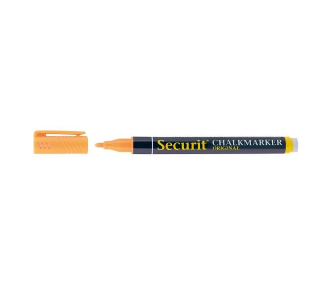 Krijtstift Securit SMA-100 rond 1-2mm geel/oranje/roze/paars blister à 4 stuks
