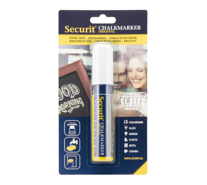 Krijtstift Securit SMA-720 blok wit 7-15mm blister